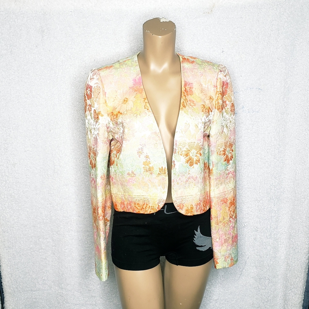 Vintage lorch blazer floral size 8 - Picture 2 of 6